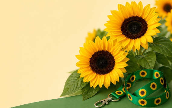 sunflowers and lanyard for hidden disability